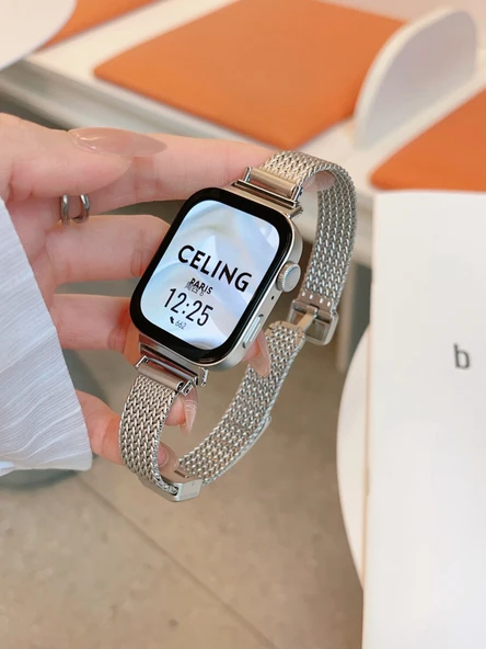 Huawei Fit Gümüş Buğday Desenli Kordon