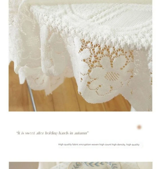 Erik Çiçeği Dantel Masa Örtüsü - 60x60cm - Resim 2