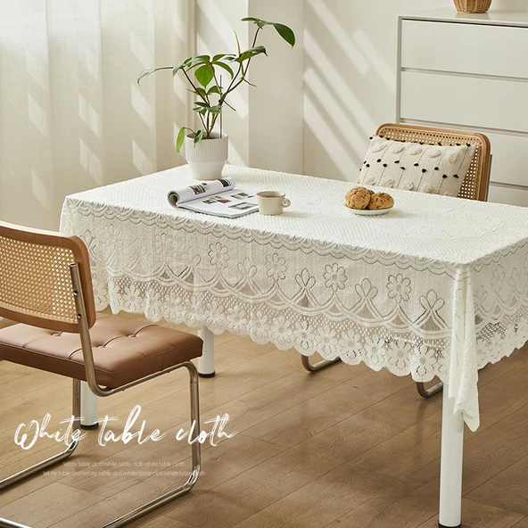 Erik Çiçeği Dantel Masa Örtüsü - 90*160cm - 3