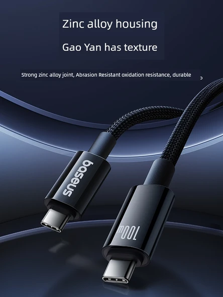 100W USB-C - USB-C Kablo - 1.5 Metre - Tungsten Altın - 20Gbps - 4K - 5