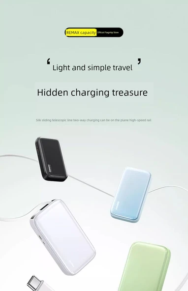 22.5W 10000mAh Taşınabilir Hızlı Şarj Powerbank - Diş Yeşili - 9