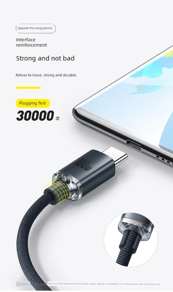 100W USB-C - USB-C Şarj Kablosu - Mor 1.2m (Bir Alana Bir Bedava) - 11