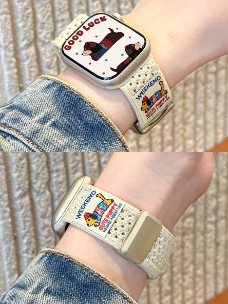 Apple Watch 41mm Siyah iwatch7/8/9 için Örgü Manyetik Kordon - 2