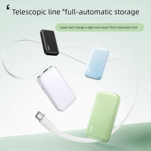 22.5W 10000mAh Taşınabilir Hızlı Şarj Powerbank - Diş Yeşili - 2