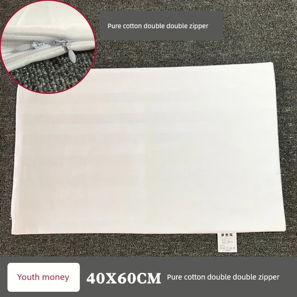 Pamuklu Karabuğday Kabuğu Yastık Kılıfı - Saf Pamuk Saten 40x60 Çift Fermuarlı