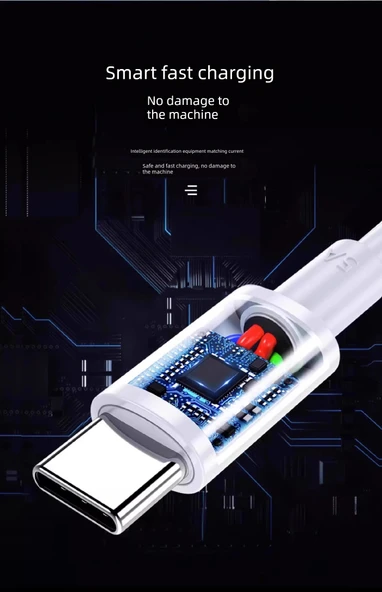 Type-C Data Kablosu - 2.0 Metre - PD100W Hızlı Şarj - İki Adet - 10
