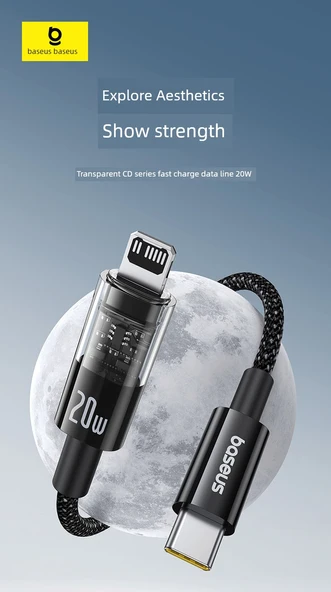 USB-C - Lightning Hızlı Şarj Kablosu - Nebula Mor 2m (PD20W) - 6