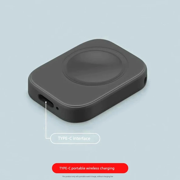 Apple Watch Kablosuz Şarj Aleti - Siyah - Type-C
