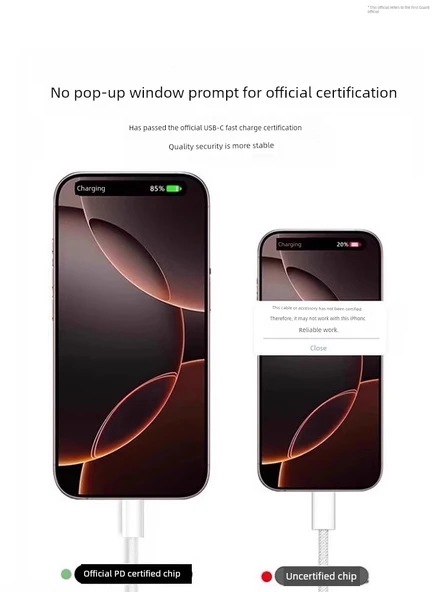 iPhone 8-14 için 20W Güç Adaptörü + 1.0m PD Hızlı Şarj Kablosu - 3