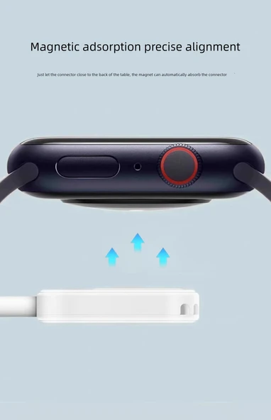 Apple Watch Kablosuz Şarj Aleti - Fildişi Beyazı - Type-C - 10