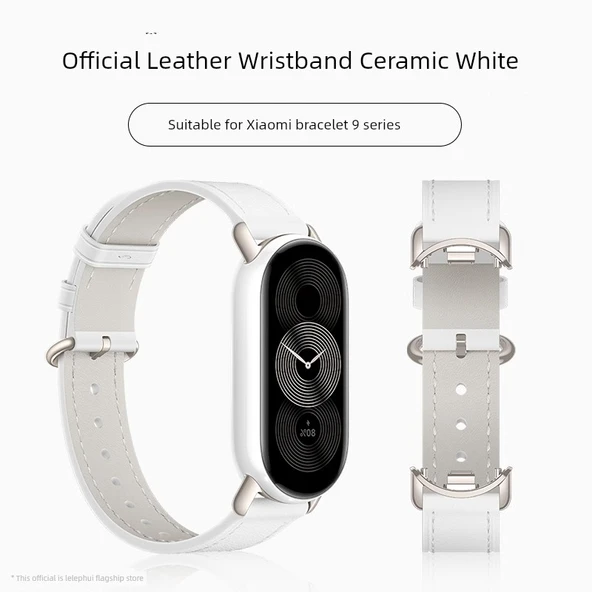 Xiaomi Mi Band 8/NFC Uyumlu Deri Kayış - Kayısı Rengi - 2