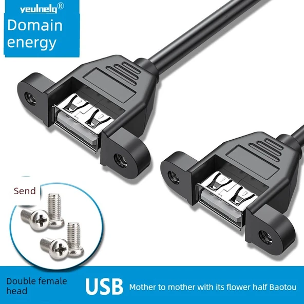 USB 2.0 Uzatma Kablosu - 0.5m - Çift Dişi Yarım Kaplı