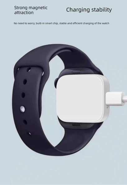 Apple Watch Kablosuz Şarj Aleti - Fildişi Beyazı - Type-C - 11