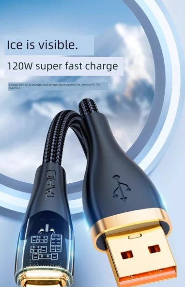 120W 6A Type-C Hızlı Şarj Data Kablosu - 1.8m Siyah (Çift Type-C, Akıllı Kapanma, İki Adet) - 6