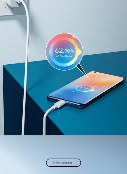 120W Type-C Hızlı Şarj Kablosu - 1m Tek Paket (Model 1) - 7