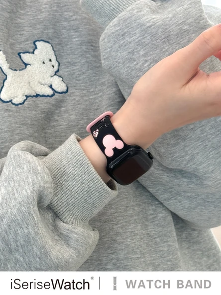42mm (1~3. Nesil) Apple Watch Uyumlu Silikon Kordon ve Ekran Koruyucu - Yıldız Işığı Kahverengi - 5