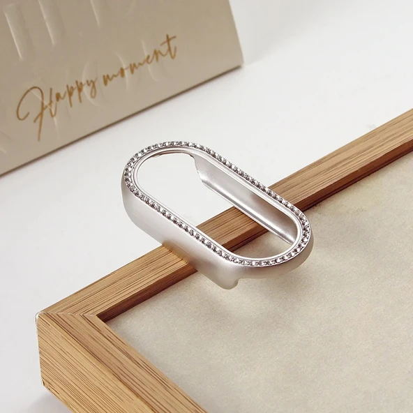Xiaomi Bileklik 9 Seramik Özel Rose Gold Elmas Kaplama Yarım Kapak Kılıf - 2