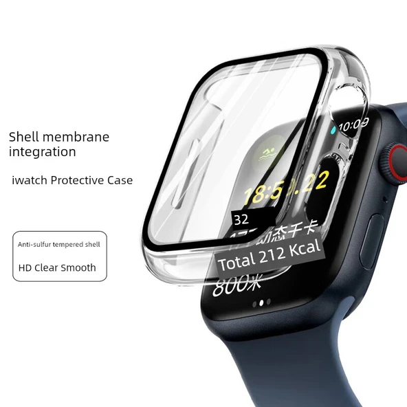 Apple Watch 6/5/4/se 44mm için Entegre Koruyucu Film Kılıf - Şeffaf
