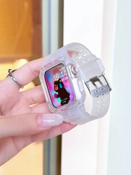 Apple Watch 38mm Silikon Spor Kordon - Siyah - 2