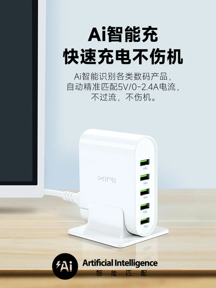 T5 Akıllı Şarj USB Şarj Aleti - ABD Standardı (Ai Akıllı Şarj)
