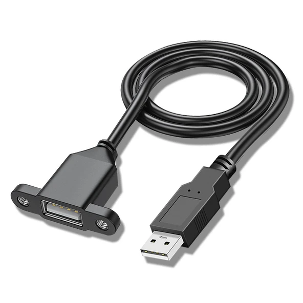 USB 2.0 Uzatma Kablosu - 0.3m - Klasik Erkek Dişi Yarım Kaplı - 3