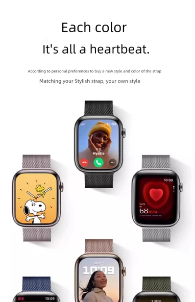 Xiaomi Bileklik 8Pro Milanese Manyetik Metal Kordon - Grafit Grisi Çift Bölmeli - 7