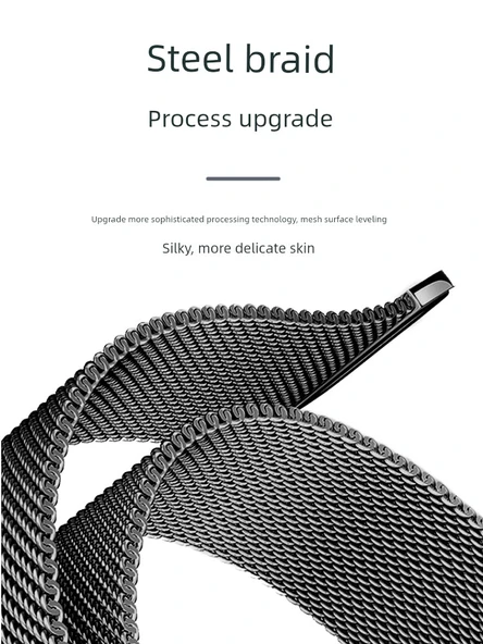 Xiaomi Bileklik 9Pro Milanese Manyetik Metal Kordon - Rose Gold - 5