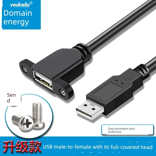 USB 2.0 Uzatma Kablosu - 2m - Gelişmiş Erkek Dişi Tam Kaplı