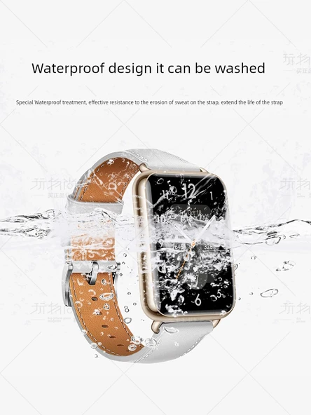 Huawei Watch Fit2 Deri Kordon - Beyaz - 2