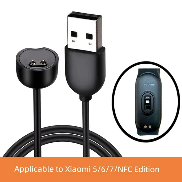 Xiaomi Bileklik 5/6/7 Siyah Şarj Kablosu