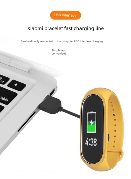 Xiaomi Bileklik 2 Siyah Şarj Kablosu + Şarj Başlığı - 9