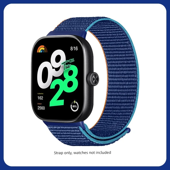 Redmi Watch 4/5 Uyumlu Derin Deniz Ordu Mavisi Naylon Örgü Kordon