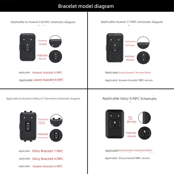 Huawei Bileklik 9/8/NFC Uyumlu Kahve Rengi Rose Gold Tokalı Deri Kordon - 7