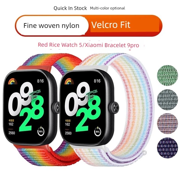 Xiaomi Bracelet 8Pro/9Pro Uyumlu Limon Yeşili Naylon Örgü Kordon - 2