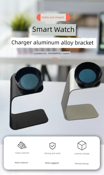 Vivo Watch 3 Manyetik Şarj Aleti - Gümüş - 7