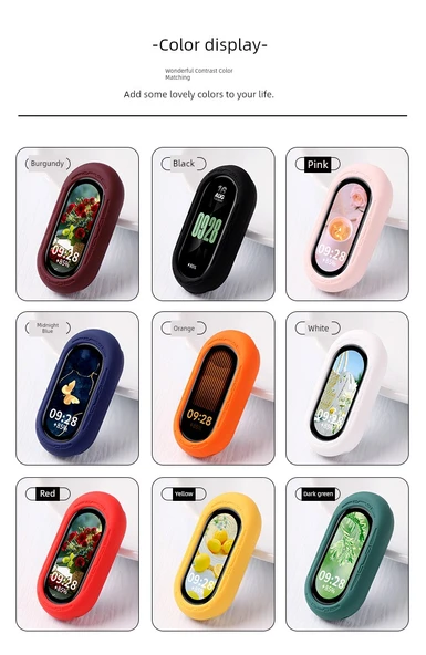 Xiaomi Mi Band 9 Seramik Versiyon Silikon Kılıf - Turuncu - 8