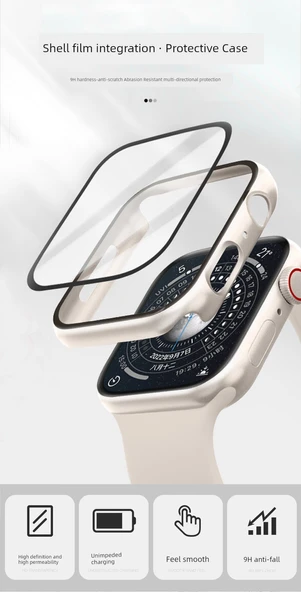 Apple Watch ultra/2 49mm için Entegre Koruyucu Film Kılıf - Şeffaf - 7