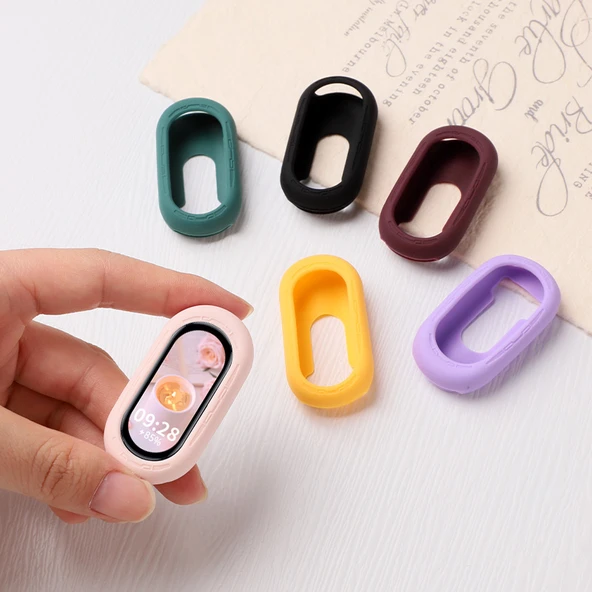 Xiaomi Mi Band 9 Seramik Versiyon Silikon Kılıf - Turuncu - 2