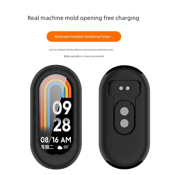Xiaomi Mi Band 8/8NFC Silikon Kılıf - Turuncu - 3