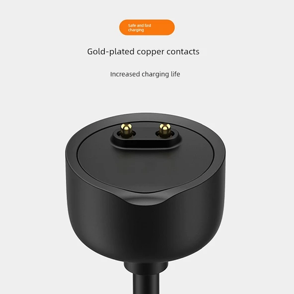 Xiaomi Bileklik 5/6/7 Siyah Şarj Kablosu + Şarj Başlığı - 4