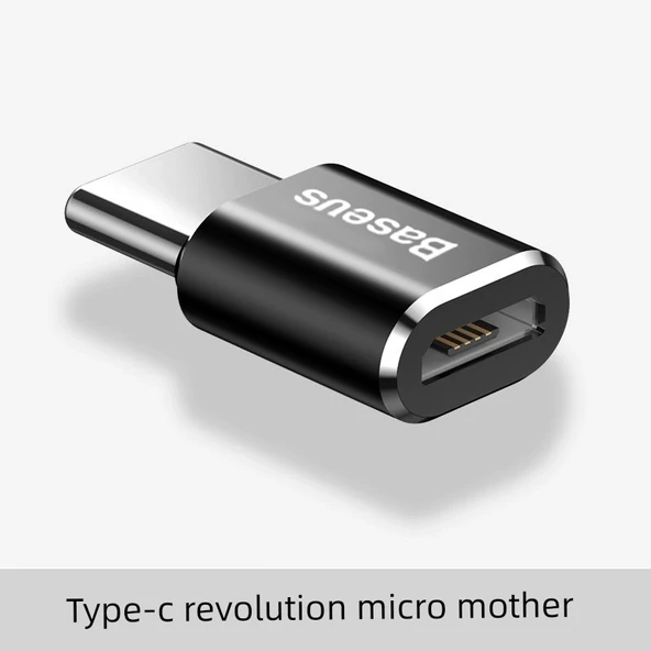 Type-C - USB Dönüştürücü - 0.01m Siyah - Type-C'den Micro USB Dişi