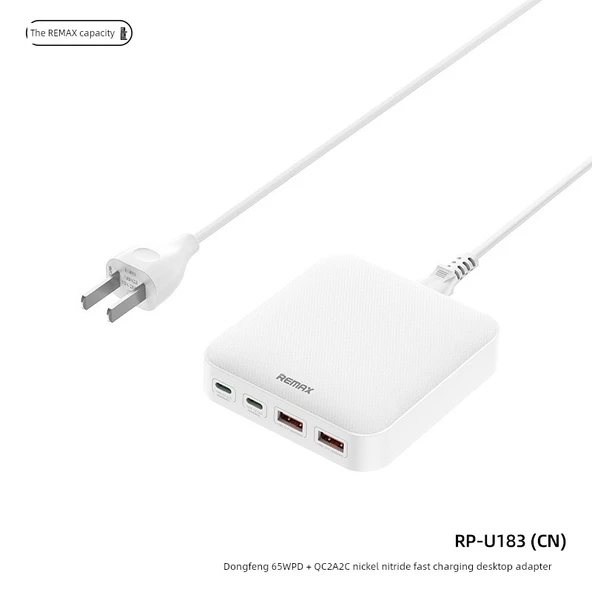 65W Çoklu Port Hızlı Şarj Masaüstü Telefon Adaptörü - 7