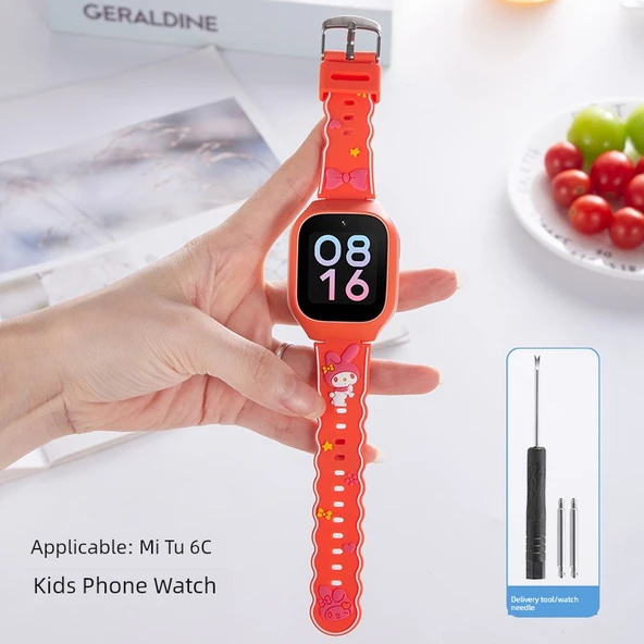 Mi Tu Çocuk Saati 2s/4C/5C/6C/U1 Kordon - Melody Kırmızı (Model 2)