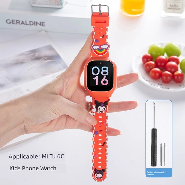 Mi Tu Çocuk Saati 2s/4C/5C/6C/U1 Kordon - Kulomi Kırmızı (Model 2)