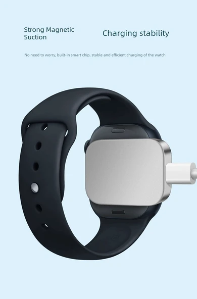 Apple Watch Hızlı Kablosuz Manyetik Şarj Başlığı - Type-C Girişli - 11