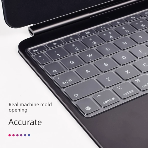 2018 ~ Yeni 12.9 inç iPad Pro Klavye - Siyah Antibakteriyel Film - 3