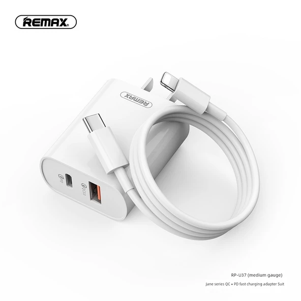 18W Çift Portlu USB-C PD3.0 Hızlı Şarj Aleti - İngiliz Standardı C-L Seti - 2