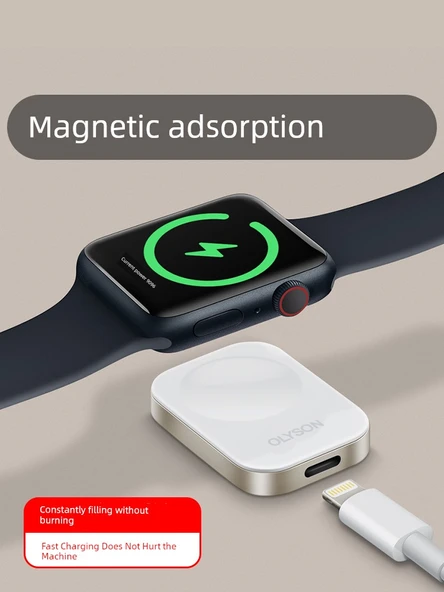 Apple Watch Hızlı Kablosuz Manyetik Şarj Başlığı - Type-C Girişli - 2