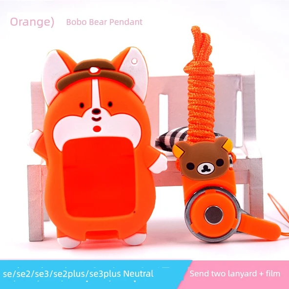 360 Buddy Dragon SE/SE2/SE3/SE2 Plus/SE3 Plus Çocuk Akıllı Saat Kordonu - Po Ayı Kolye Turuncu + 2 HD Film