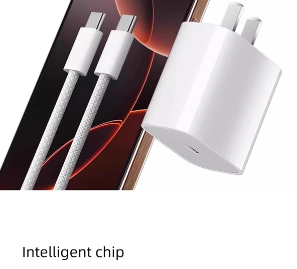 iPhone 16e için 30W USB-C PD Hızlı Şarj Aleti - 1.5 Metre Kablolu (2 Adet) - 8